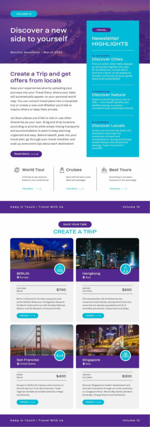 Travel Email Newsletter