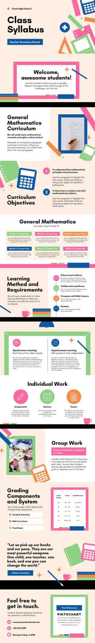 Mathematics Class Syllabus Widescreen